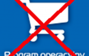 Przekreślony napis Program Operacyjny Pomoc Żywnościowa